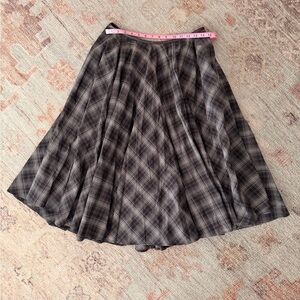 H&M Plaid A-Line Skirt